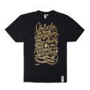 UG FREERUN T-Shirt L OBSTACLES gold on black