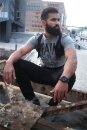 La Vie de Parkour T-Shirts "PAIN IS NOT IMPORTANT"! bleu de Chine M
